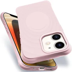 iPhone12 iPhone12Pro MagSafe対応 ケース 耐衝撃 米軍MIL規格 アイフォン12 スマホケース シリコン 保護ケース いpほね12Pro カバー ストラップホール付き 傷つけ防止 ワイヤレス充電対応 6.1インチ用（ピンク）