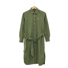 POLO RALPH LAUREN ポロラルフローレン ポニー刺繍シャツワンピース サイズ:00     カーキ レディース / 240001172182