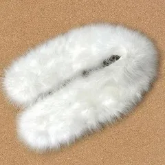 羽毛 ショール マフラー ストール リアルファー フェザー 白 レディース ホワイト 和装小物 冬小物 防寒 毛皮 アパレル【中古】