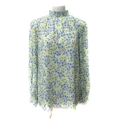 ミッシェルクラン MICHEL KLEIN ブラウス プルオーバー 長袖 花柄 40 L マルチカラー /YI