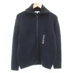ユニクロ UNIQLO JWANDERSON タグ付き 24AW スフレヤーンリブフルジップセーター ニット S 長袖 紺 ネイビー /AE