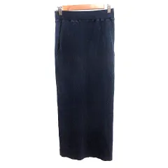 アルマデザイン AlmaDesign タイトスカート マキシ ロング リブニット M 紺 ネイビー /AU