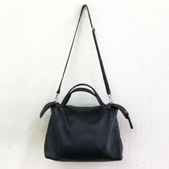 マーロンフィレンツェ レザーボストンバッグ ブラック ショルダー