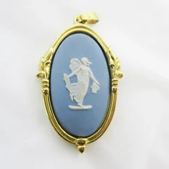 ウェッジウッド WEDGWOOD ネックレス ペンダント トップ ゴールドカラー ブルー