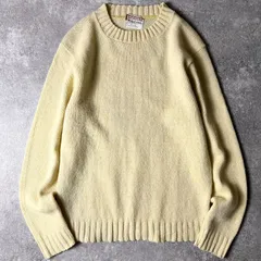 70s USA製 McGREGOR 無地 ウール ニット セーター M / 70年代 アメリカ製 マクレガー ビンテージ イエロー 黄色 クルーネック