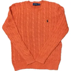S ポロ ラルフローレン コットン ケーブル編み ニット セーター