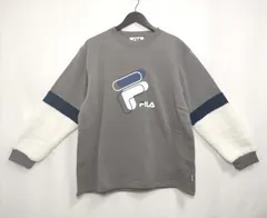 【221146】FILA フィラ  上下セットアップ　スウェット　ウエストゴム　長袖　袖ボア　タグ付き　3L  ・ ブラウン系/ネイビー