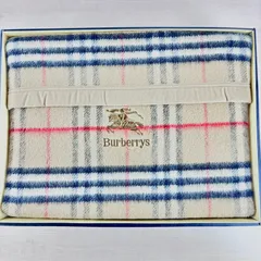 【未使用品】Burberrys 西川産業 純毛毛布 140×200cm 毛100%