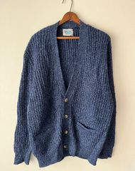極美品 ダファー インディゴ ローゲージ ざっくり編み ニット 