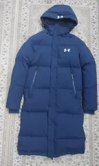 UNDER ARMOUR アンダーアーマー ダウンジャケット ロング丈 ネイビー M