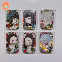鬼滅の刃  まるかく　缶バッジ　時透無一郎　冨岡義勇　不死川実弥　竈門禰豆子　宇髄天元　【6点セット】