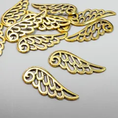＊8個＊ ウィングチャーム 天使の羽 合金 パーツ アンティークゴールド ハンドメイドパーツ cm113