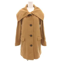 アンタイトル UNTITLED ビッグカラーコート カシミヤ混 ひざ丈 2 ベージュ /FF ■YHS1