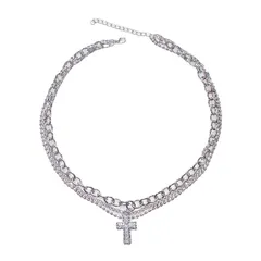 【新品】 [88flix] 十字架 ネックレス クロスネックレス レディース ペンダント ヴィンテージ アクセサリー ジュエリー 0