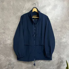 80s〜90s USA製 Eddie Bauer  ナイロンジップアップジャケット ネイビー サイズメンズL相当