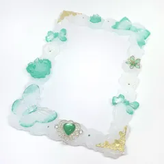 【即購入OK‼️】B7 硬質ケース ホイップデコ 緑 姫系 推し活