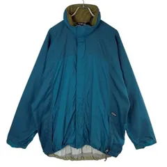 パタゴニアPatagoniaマウンテンジャケット裏地メッシュナイロンアウトドアキャンプ収納可能フードハイキンググランパコアゴープコア青ブルーゆるダボオーバーサイズvintageヴィンテージ51025
