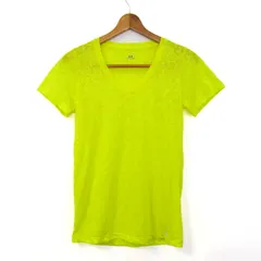アンダーアーマー 半袖Ｔシャツ トップス Vネック スポーツウエア レディース LGサイズ イエロー UNDER ARMOUR 【中古】