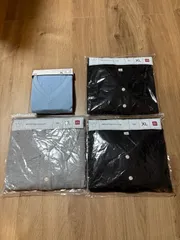 【未使用品】wes様専用 UNIQLO ユニクロ ポロシャツ 3枚セット 黒 グレー ブルー メンズ 半袖  XL