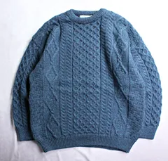 INVERALLAN⭐︎ネイビー⭐︎3A⭐︎ケーブルニットセーター⭐︎メンズL程度 INVERALLAN⭐︎ネイビー⭐︎3A⭐︎ケーブルニットセーター⭐︎メンズL