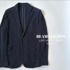 BEAMS LIGHTS / コットン　ワッフル　2つボタン　イージージャケット