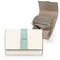 LASIEM(ラシエム) 【選べる12色×バイカラー】 財布 レディース ミニ財布 小さい財布 折り畳み財布 お札が折れない 三つ折り 3つ折り コンパクト 白 ホワイト