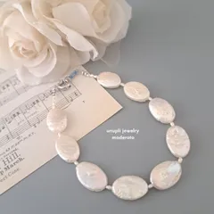 【ホワイト】淡水パールブレスレット　MBL007