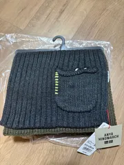 【未使用品】UNIQLO ANYA HINDMARCH ユニクロ アニヤハインドマーチ  ヒートテック ニットマフラー レディース  ダークグレー
