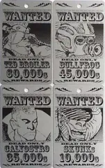 【中古】キーホルダー・マスコット(キャラクター) テッド・フロイラー/ブルフロッグ/カリョストロ/スカンク WANTED メタルプレート 4枚組 「DSソフト メタルマックス2:リローデッド Limited Edition」 特典