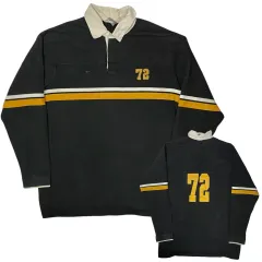 00s NIKE ブラック ラグビーシャツ L