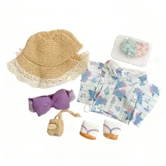 15cmぬいぐるみ用 labubu用 17cmラブブ用 ちびぬい 着せ替え服 ぬい服 コスチューム 7点セット 2色