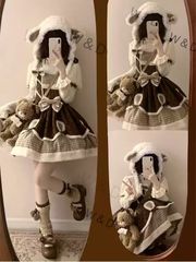 malymoon ロイヤルチェックキティメイド《オリジナルコスプレ9点セット