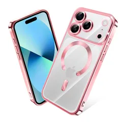 対応 iPhone 17 Pro Max ケース MagSafe対応 クリア メッキ加工 アイフォン17ProMax スマホケース 耐衝撃 TPU ワイヤレス充電対応 いpほね 17 pro max カバー ストラップホール付き 薄型 透明 超軽量 黄ばみにく