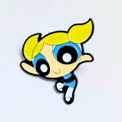 送料無料！ ★ピンズ PINS★ピンバッジ 【 The Powerpuff Girls ( パワーパフガールズ ) 】バブルス〚アメリカン雑貨 アメトイ〛