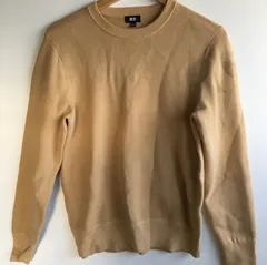 ユニクロ クルーネックセーター メンズ S クリーム 2881202511280062