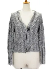 クミキョク 組曲 KUMIKYOKU カーディガン ニット ケーブル編み ウール アルパカ 2 グレー