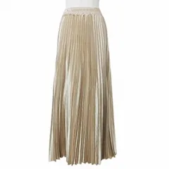 フィフス fifth プリーツスカート ロング サテン ベージュ系 X