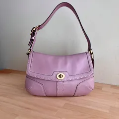 Coach Vintage Violet Leather Hampton Hobo Shoulder Bag Y2K