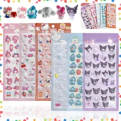 【在庫処分】女の子 手帳 透明 ステッカー 台紙 かわいい 用 ぷっくり 泡ステッカー Mocasa ジュエル風 立体 手帳用 手帳用 diy用 可愛い 水筒用 3dシール 携帯電話飾り用 【6枚セット】ぷくぷくシール 手芸用品