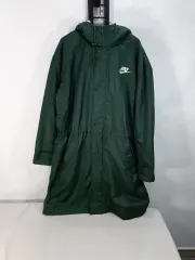 ナイキ ロングダウンジャケット syn 合成フィル シープスキン裏地 ロングパーカ グリーン カーキ xxl