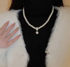 ネックレス　レディース　パール　二連ネックレス　記念日　誕生日　クリスマス　プレゼント　お呼ばれ　パーティー