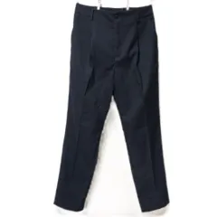 M DELEGANT index / デレガント インデックス 【美品】 センタープレス ネイビー ビジネス オフィス パンツ タック　裏地 T752_2306E3013のサムネイル