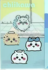 【中古】クリアファイル 集合(銭湯) A6クリアファイル3ポケット2 「ちいかわ なんか小さくてかわいいやつ」