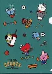【中古】クリアファイル 集合(グリーン) A5クリアファイル FUN! FUN! SPORTS ver. 「BT21×ファミリーマート」 対象商品購入特典 第2弾