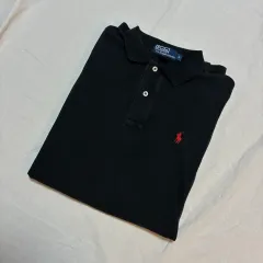 旧モデル POLO RALPH LAUREN ポロラルフローレン ブラック 長袖 カラーTシャツ Sサイズ