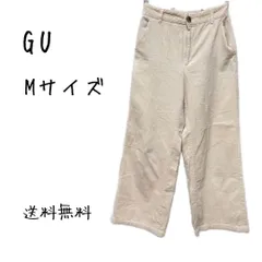 M【 超美品 | GU / ジーユー 】 やわらかコーデュロイ ワイドパンツ オフホワイト T622_2308E0758
