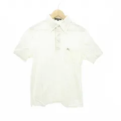 バーバリー ロンドン BURBERRY LONDON 半袖 ポロシャツ コットン 国内正規 Lサイズ ホワイト ■YHS9