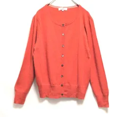 M【 美品 | NATURAL BEAUTY BASIC / ナチュラルビューティーベーシック 】 カーディガン Mサイズ コーラルピンク 春秋 シンプルなデザインでどんなボトムスにも合わせやすい♪ T553_2308/0787