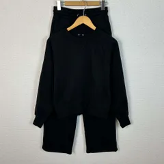 GU ジーユー スウェット セットアップ 上下セット 無地 ブラック Mサイズ メンズ 古着 カジュアル ストリート