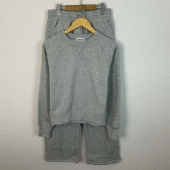 GU ジーユー スウェット セットアップ 上下セット 無地 グレー Mサイズ メンズ 古着 カジュアル ストリート